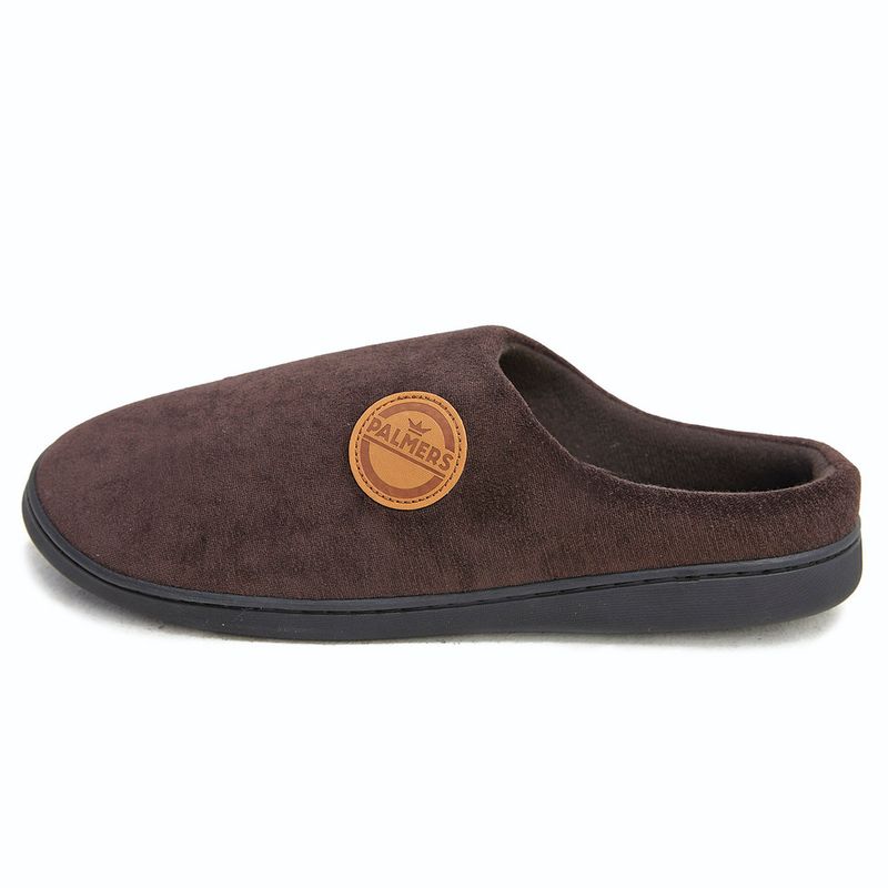 ABSOLUTE FOOTWEAR Pantuflas De Invierno Con Forro Polar Y Espalda Abierta Para Hombre, Gris