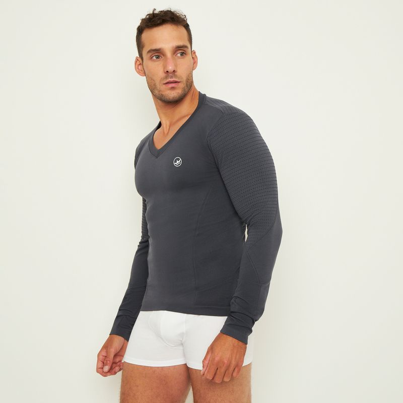 Camisetas-Camiseta-Gris-Oscuro-Compression-Seamless-Palmers-Hombre-48999VGRO