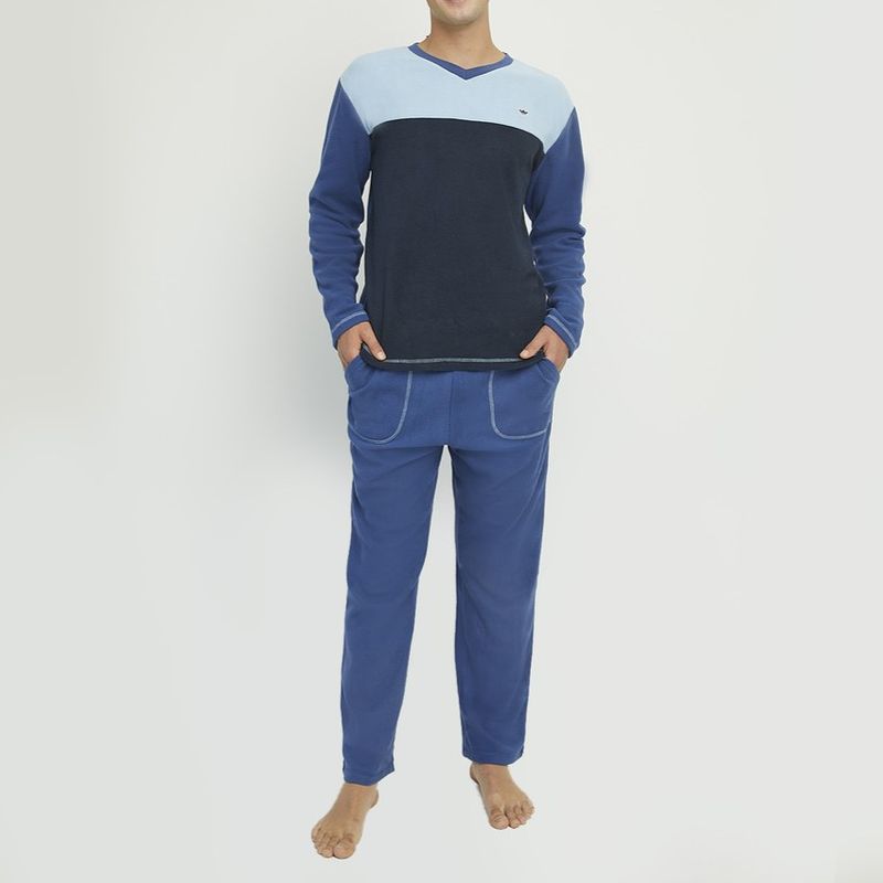 Largo-Pijama-Micropolar-82223AZU