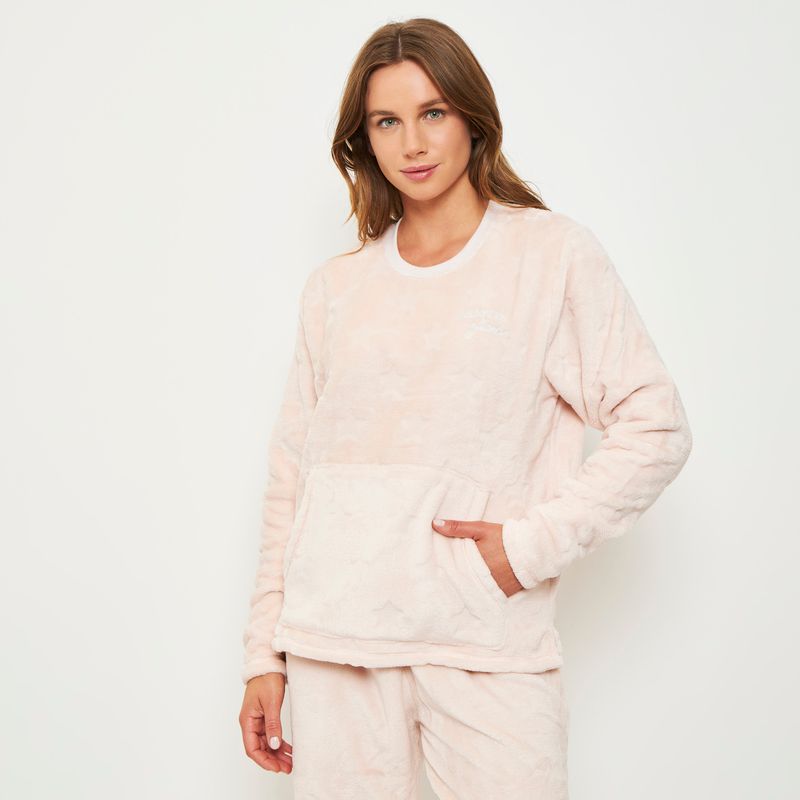 Largo-Pijama-Mujer-Largo-Polar-Fleece-Palmers-6022BCRE